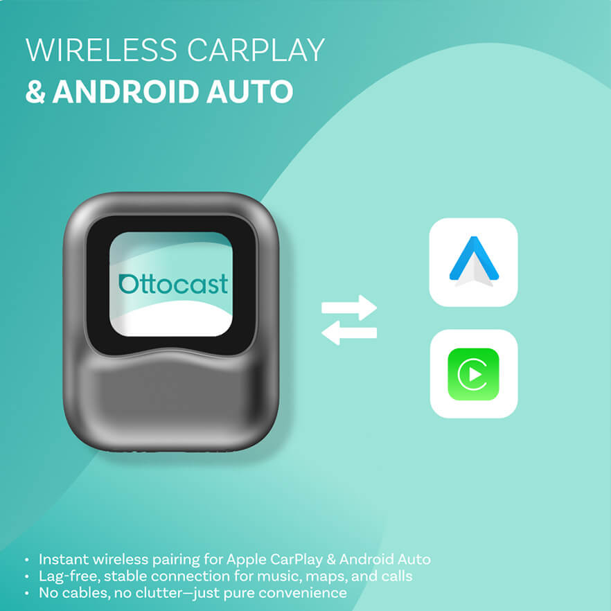 Ottocast Nano Ai Android 13 Kabellos Auto & Carplay Smart TV Box T