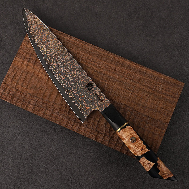 33 Lagen Kupfer Damast Messer 8" ca. 20cm