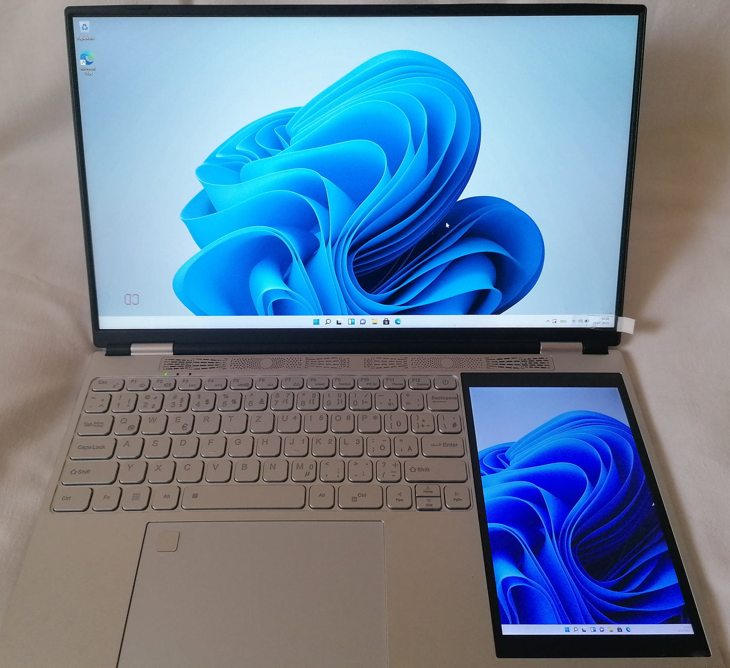Duo Book Laptop 15,6"+7" Touchscreen Intel N5105 2.9GHz 16GB