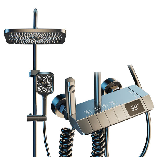 Duschsystem mit Thermostat, LED Digitalanzeige Mischbatterie