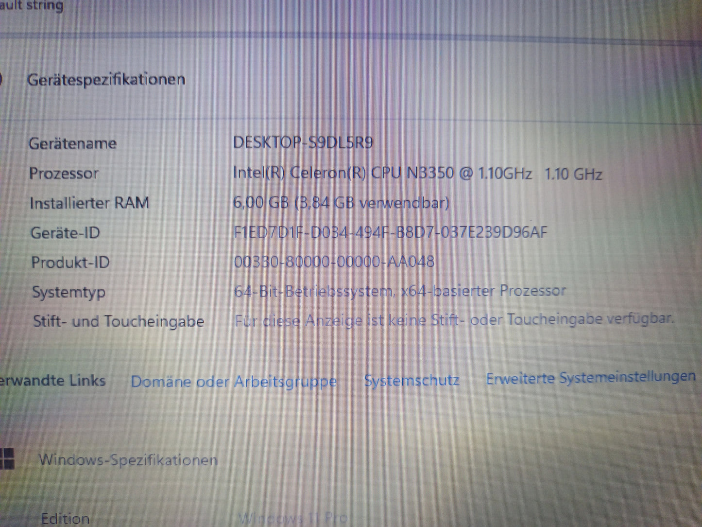 Netbook Laptop 14 inch 6GB / 64GB Intel N3350 WIN 11 PRO