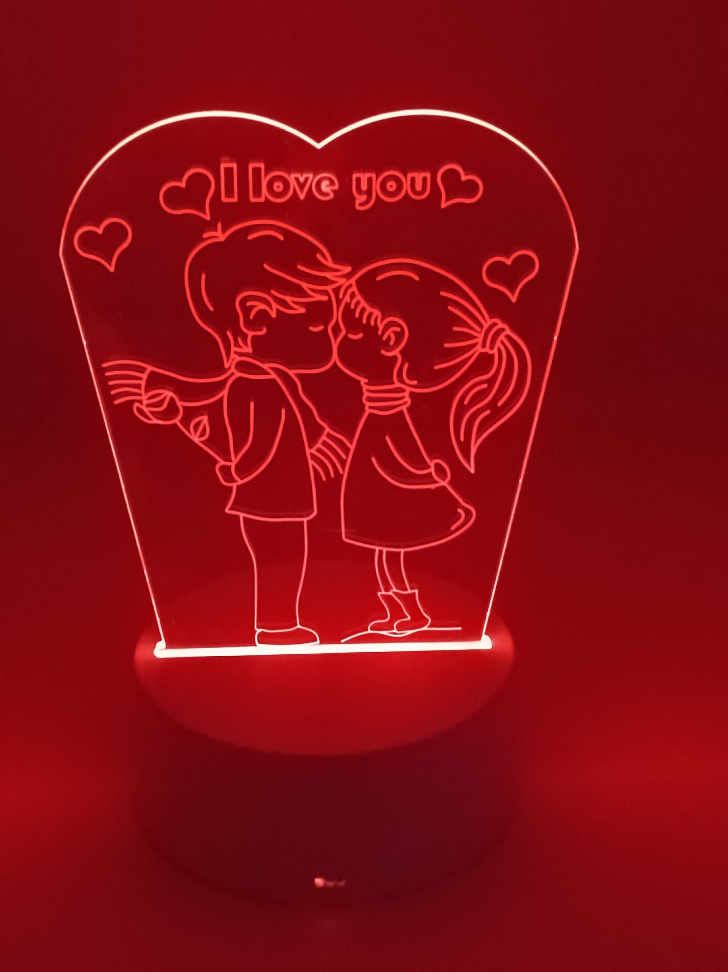 I Love You LED Lampe Visual Nachtlicht RGB Multicolor