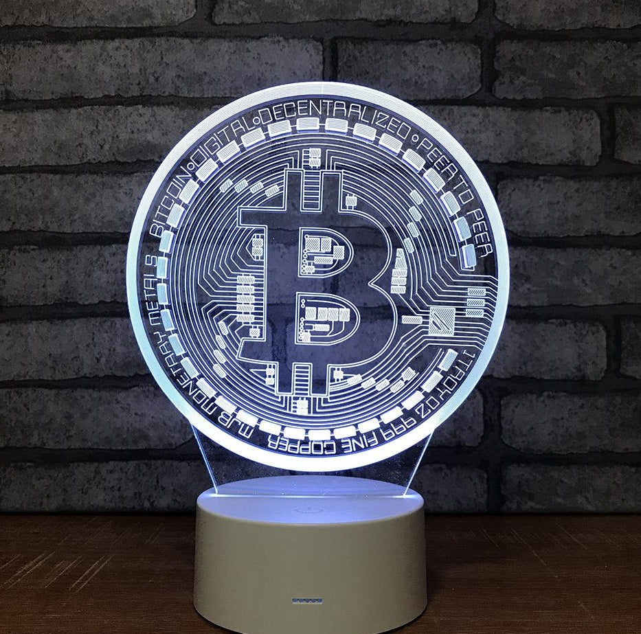 Bitcoin LED Lampe Visual Nachtlicht RGB Multicolor