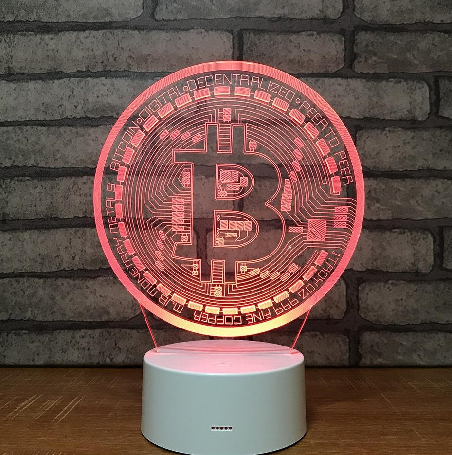 Bitcoin LED Lampe Visual Nachtlicht RGB Multicolor