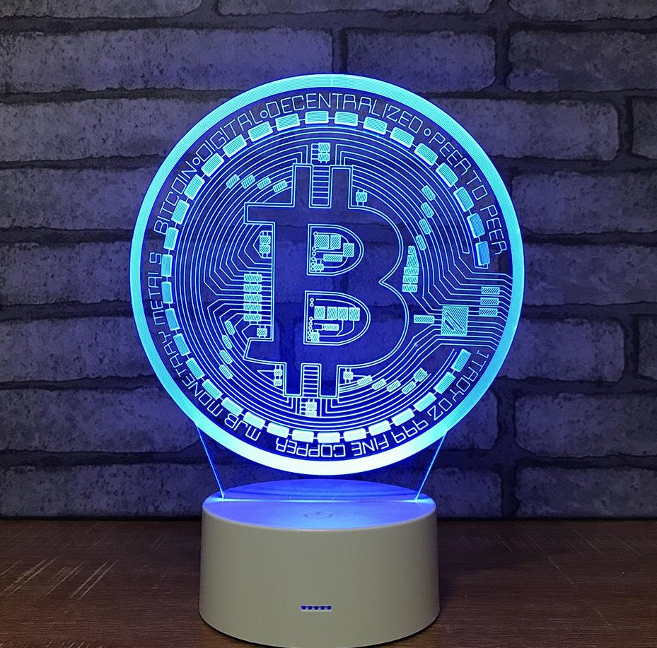 Bitcoin LED Lampe Visual Nachtlicht RGB Multicolor