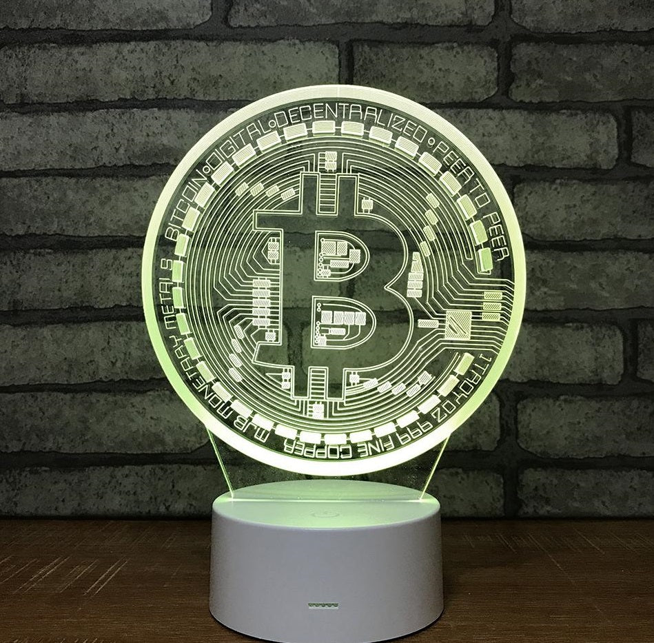 Bitcoin LED Lampe Visual Nachtlicht RGB Multicolor