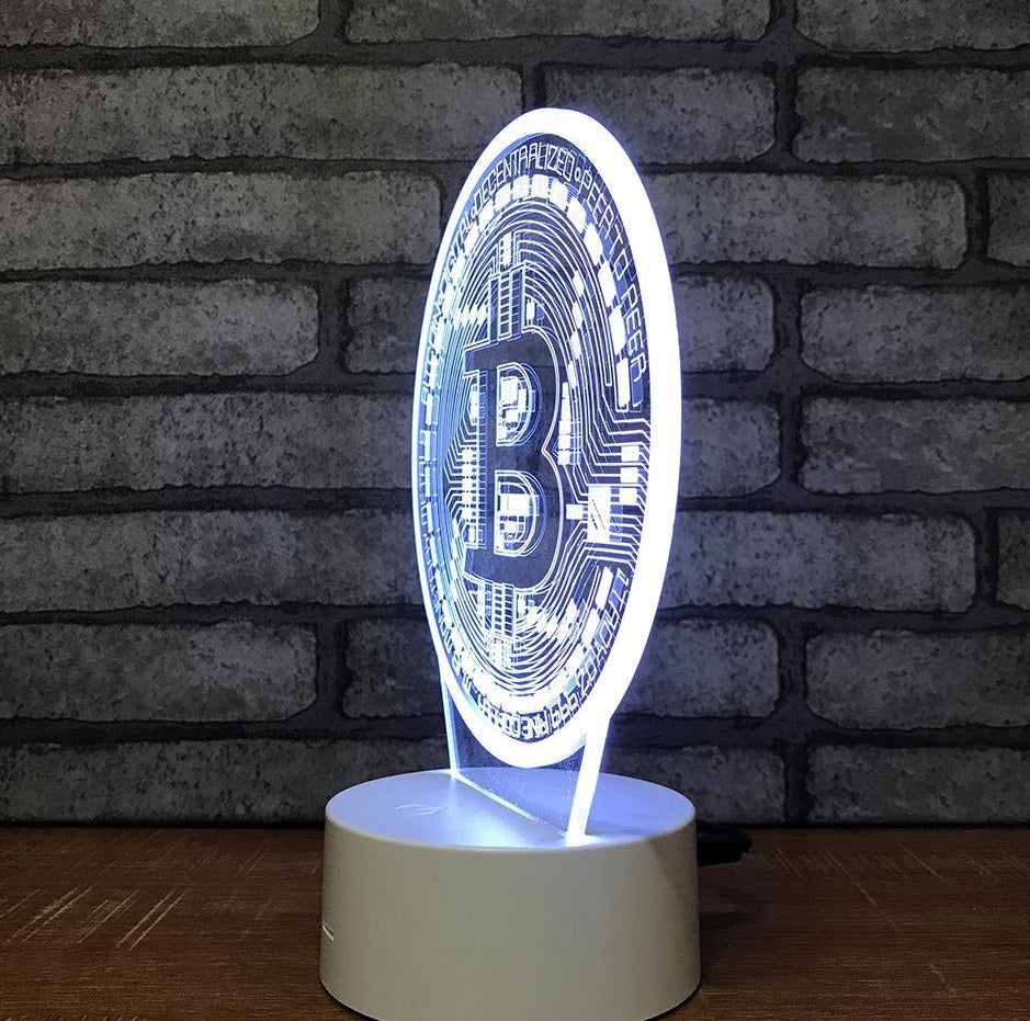 Bitcoin LED Lampe Visual Nachtlicht RGB Multicolor